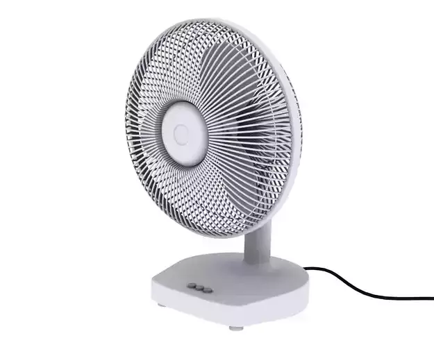 Ventilator desk fan with remote control 3D model