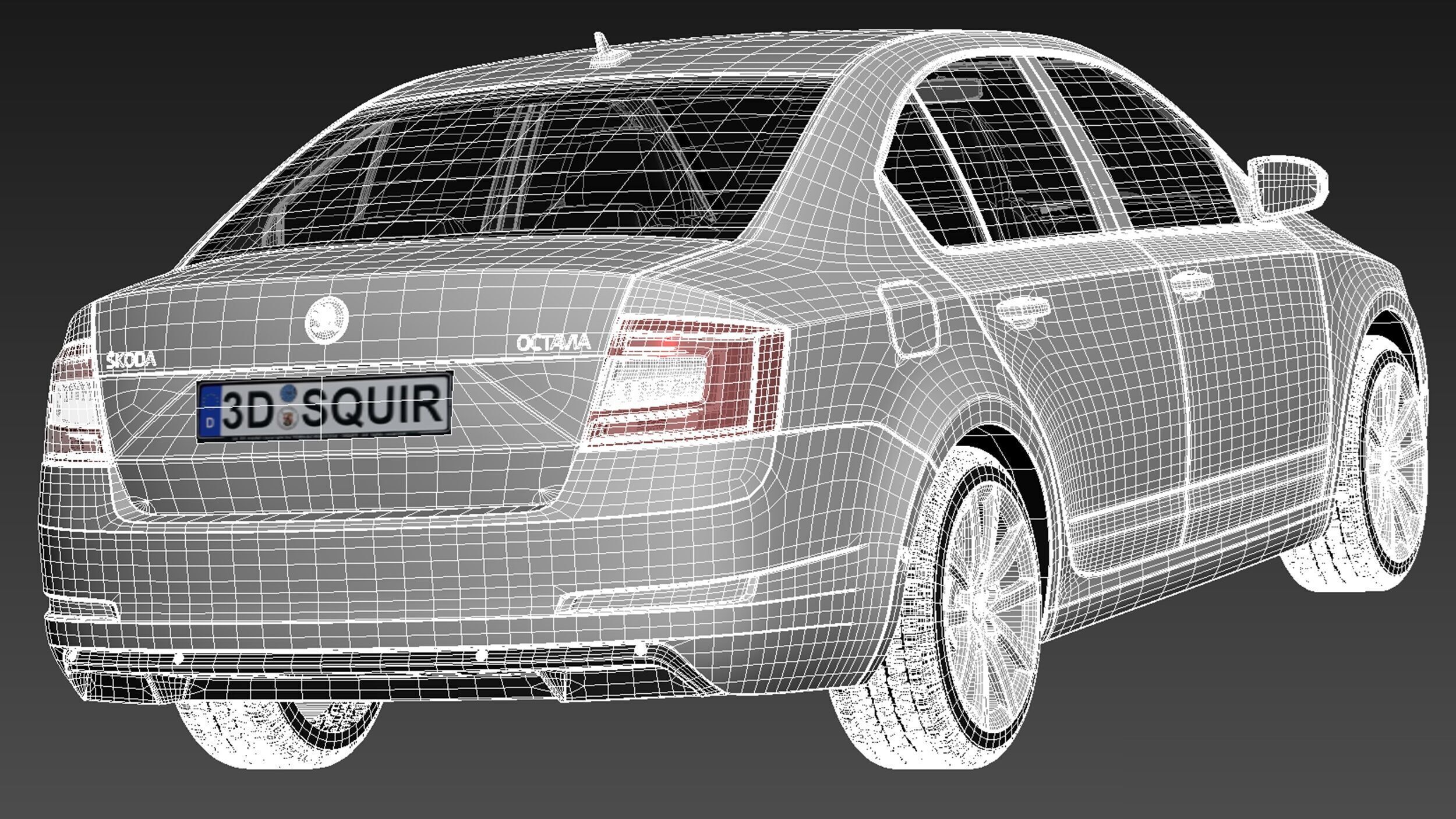 Skoda Octavia Sedan 2013 3D model_17