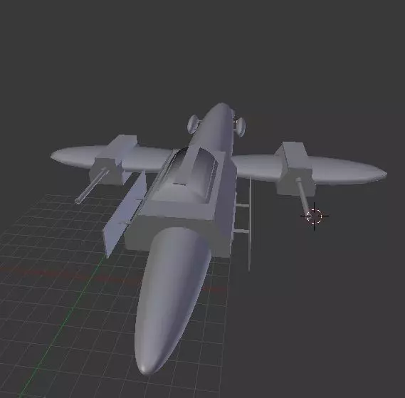 Spaceship A-1v2 3D model_0