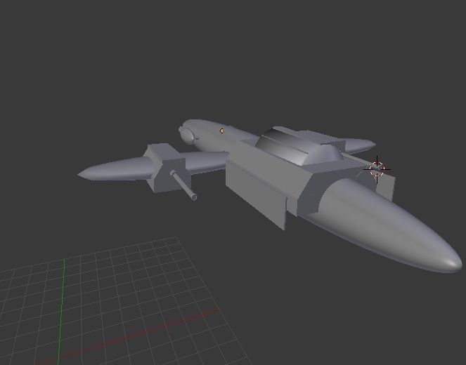 Spaceship A-1v2 3D model_1