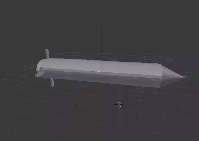 Riffle rocket ship Low-poly 3D model
