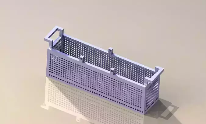 boite  chariot  caisse Caixa Free 3D model