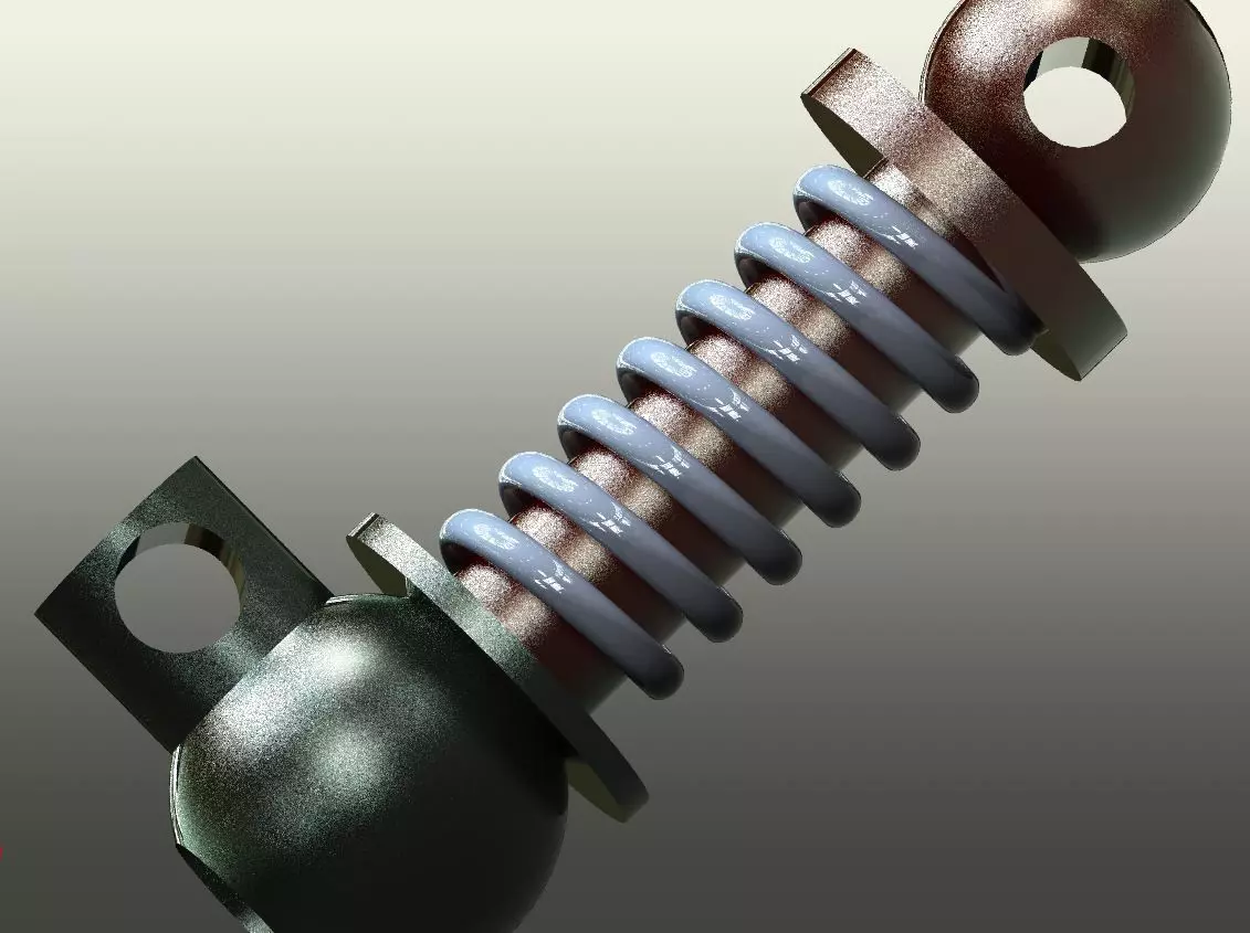 Ressort metal ball Free 3D model_0
