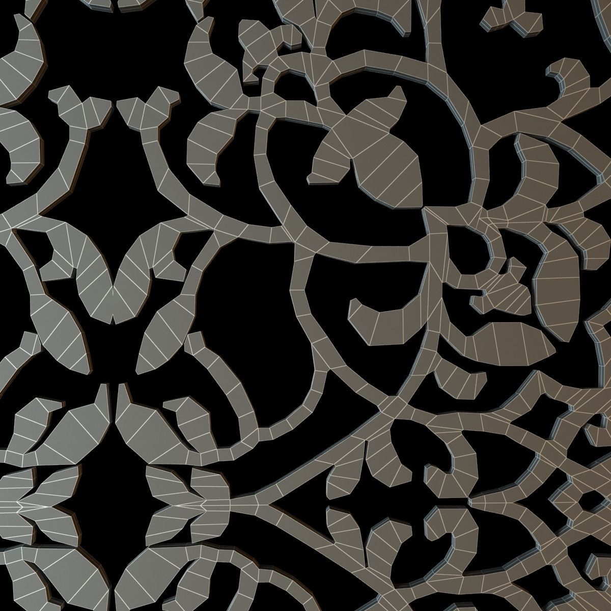 Wood decorative ceiling 3D model_8