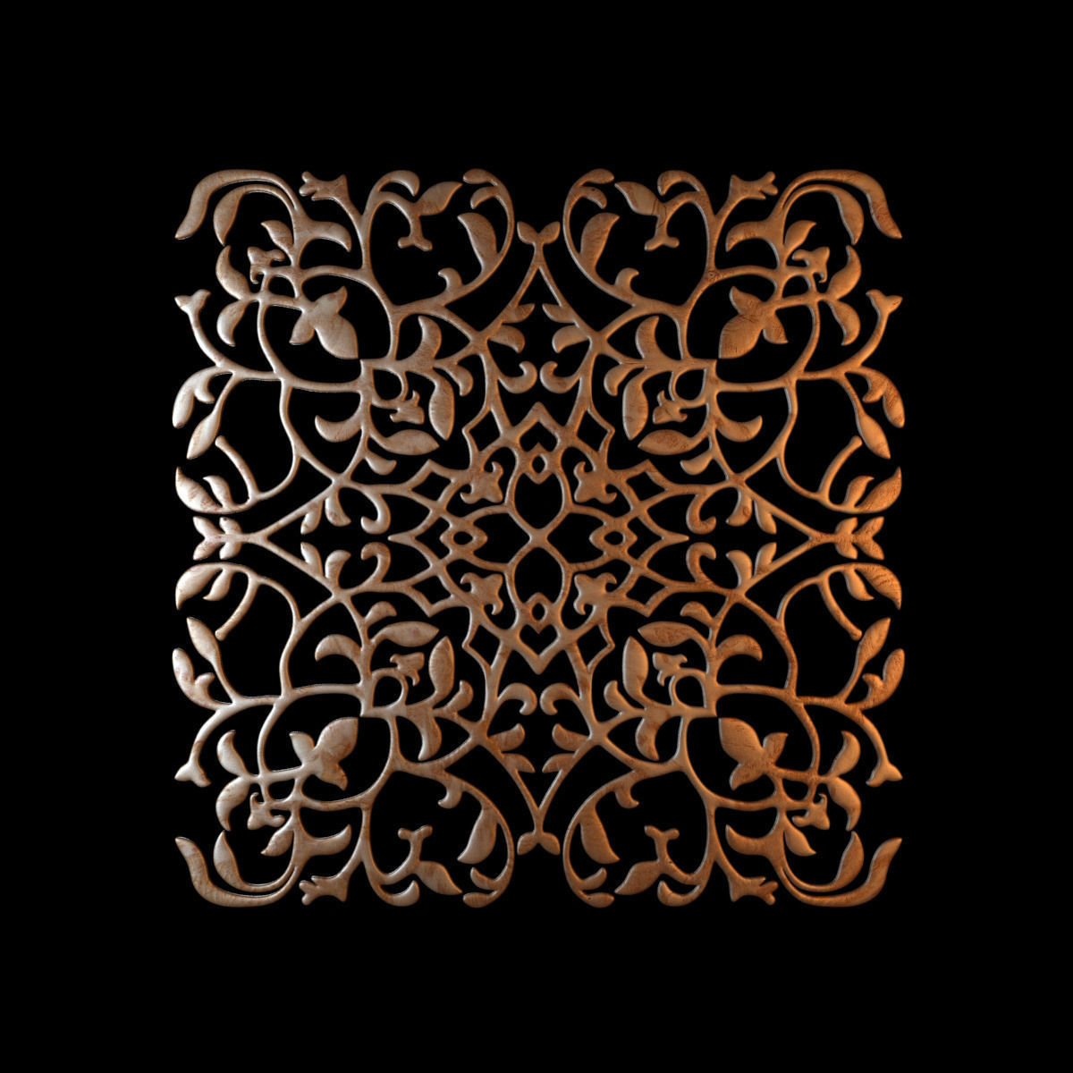 Wood decorative ceiling 3D model_3