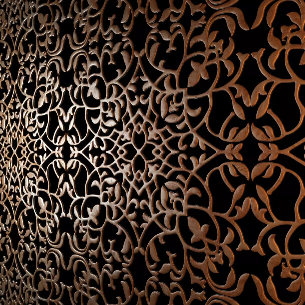 Wood decorative ceiling 3D model_0