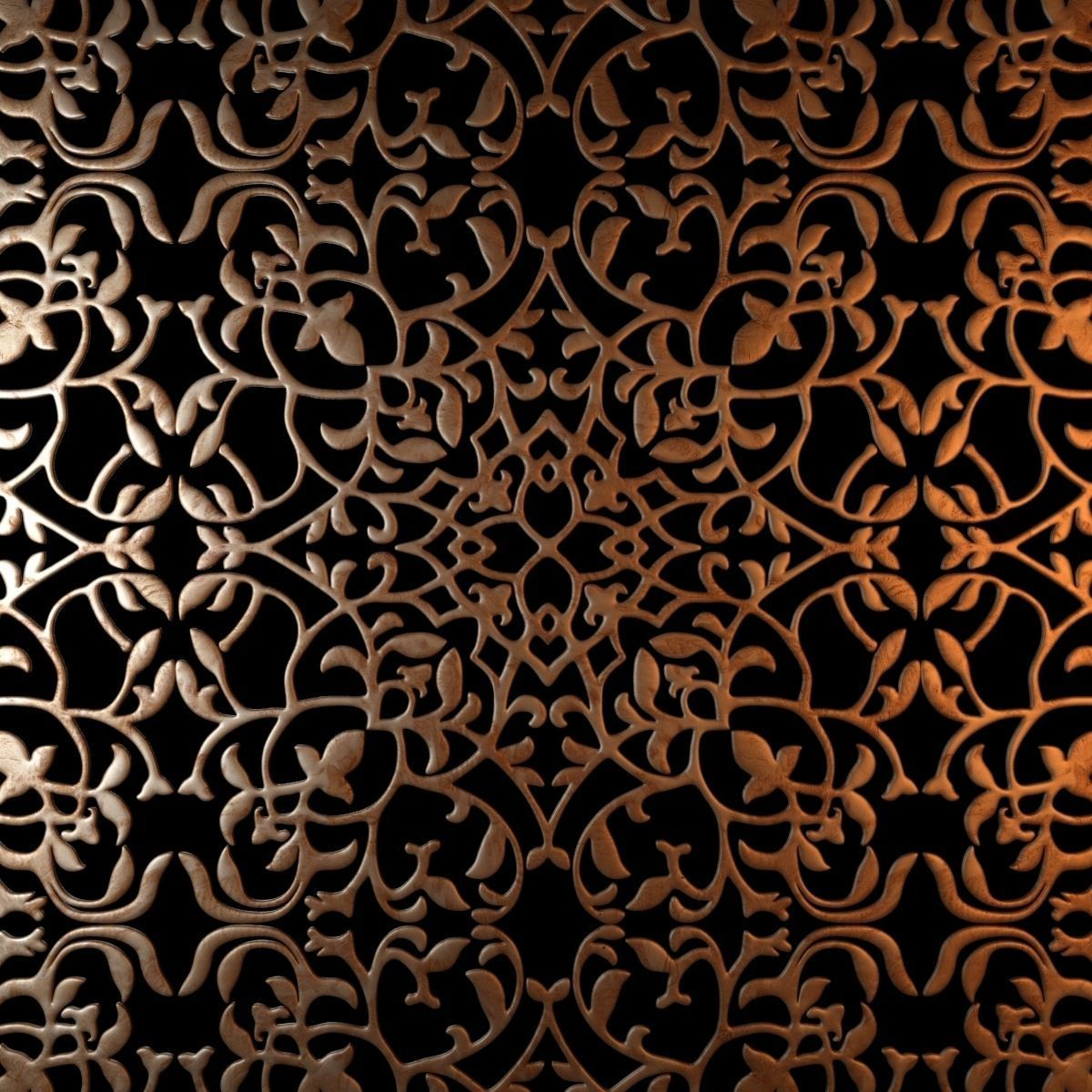 Wood decorative ceiling 3D model_1