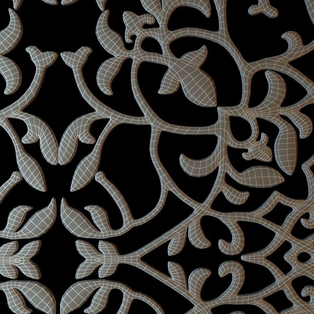 Wood decorative ceiling 3D model_7