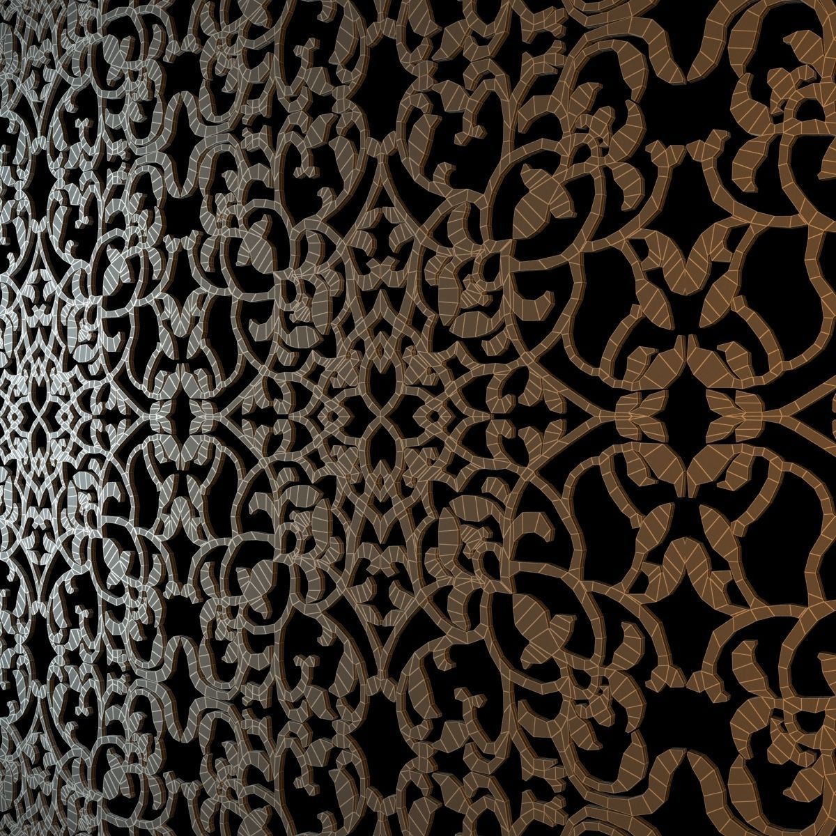 Wood decorative ceiling 3D model_5