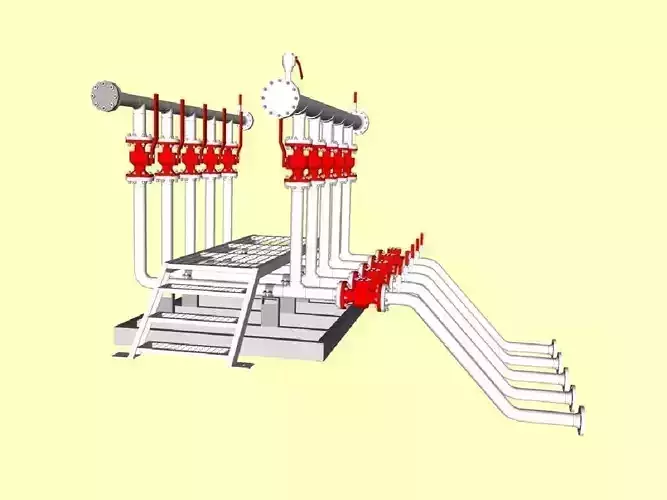 Colector 4 x 6 pipe system with pipes
