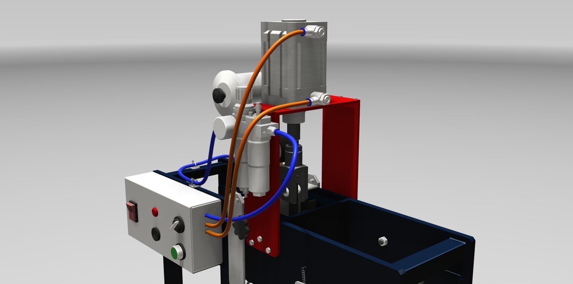 Semi-Automatic separator Press 3D model_8