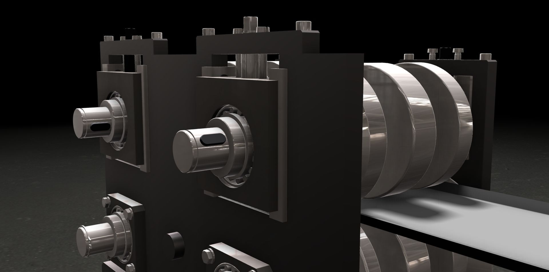 Roll Forming Mill First two Passes 3D model_1