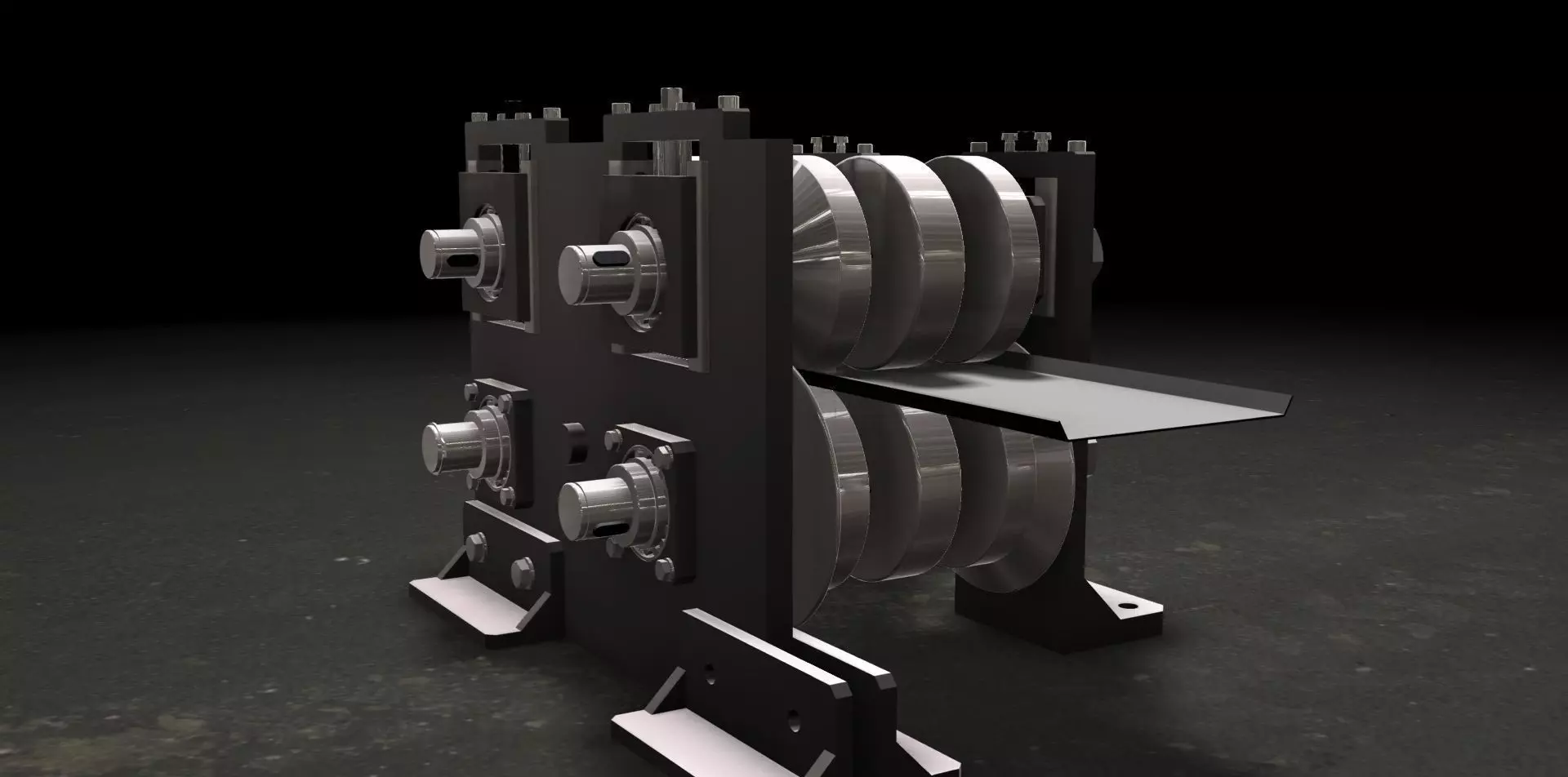 Roll Forming Mill First two Passes 3D model_0