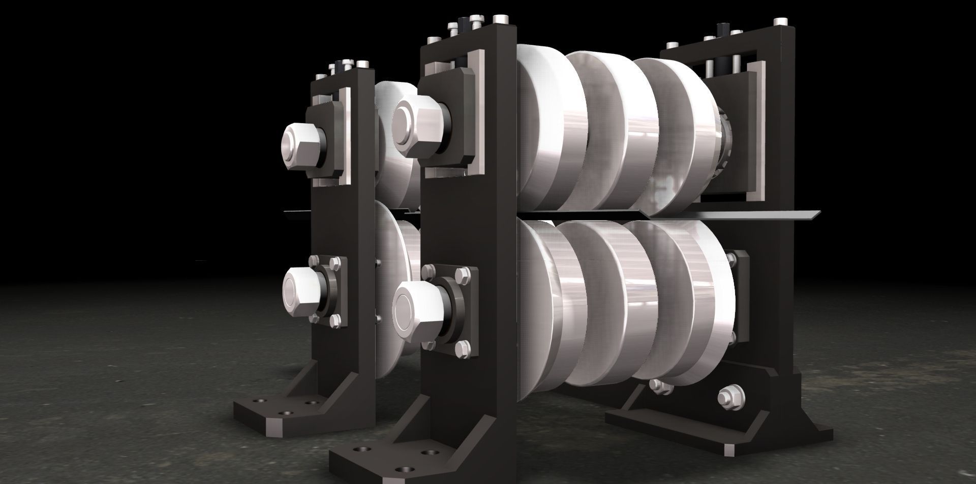 Roll Forming Mill First two Passes 3D model_4
