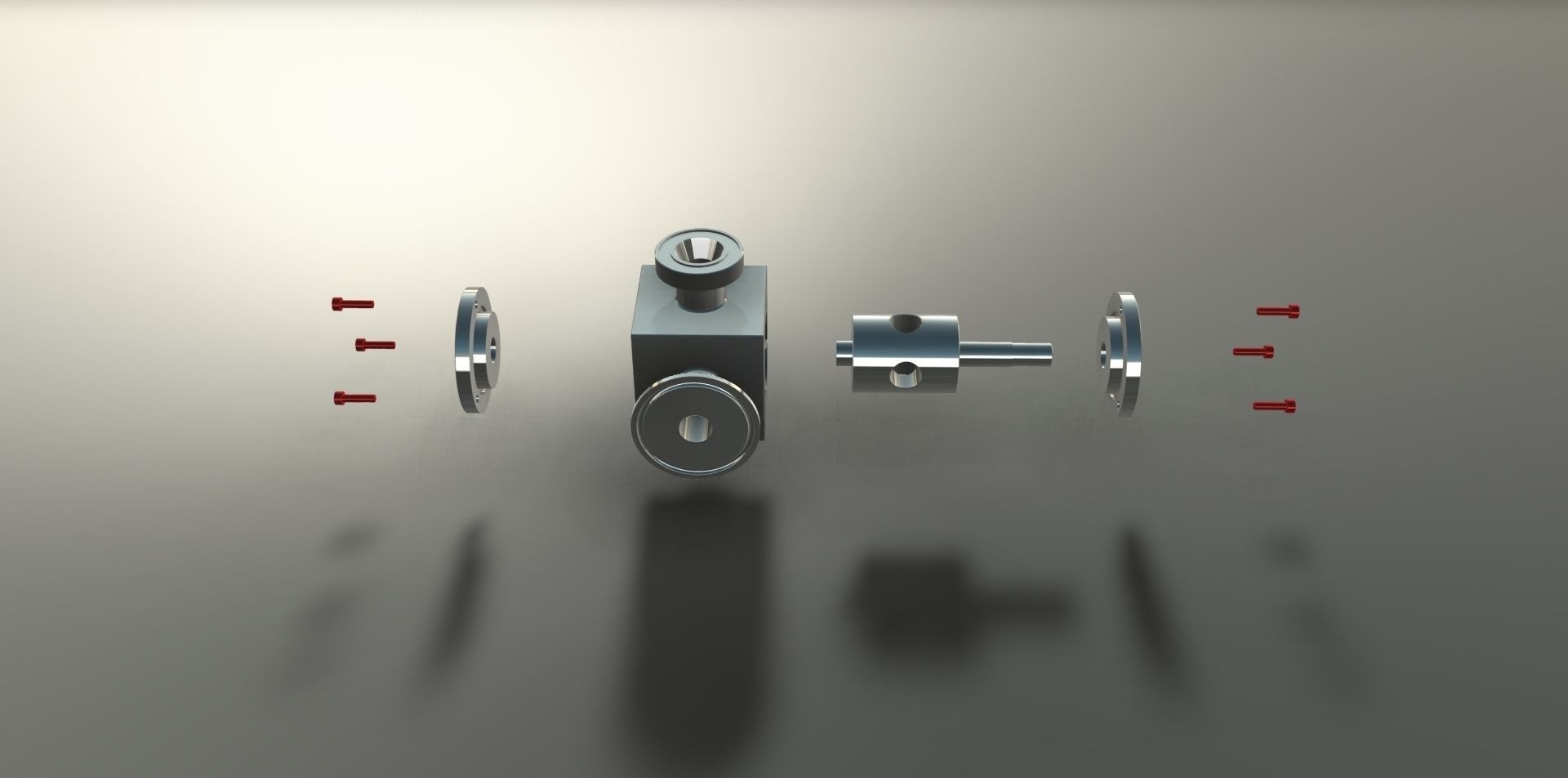 Filler Machine Distributer Valve 3D model_1