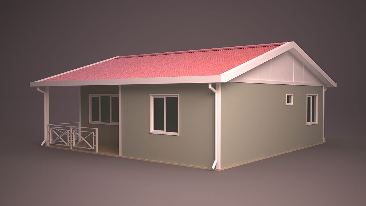 HOME COLLECTION 4 house with roof 3D model_15