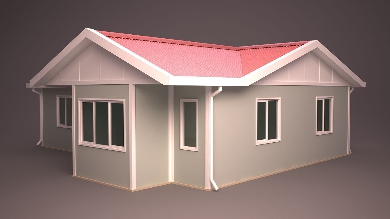 HOME COLLECTION 4 house with roof 3D model_39