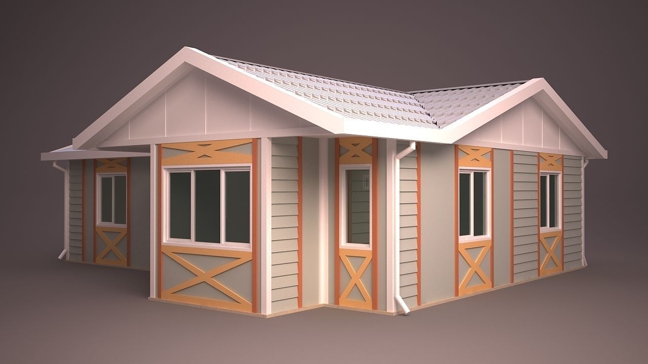 HOME COLLECTION 4 house with roof 3D model_38