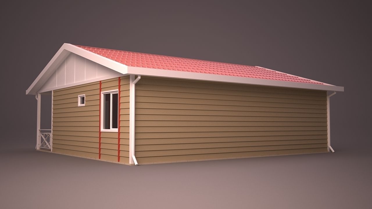 HOME COLLECTION 4 house with roof 3D model_45