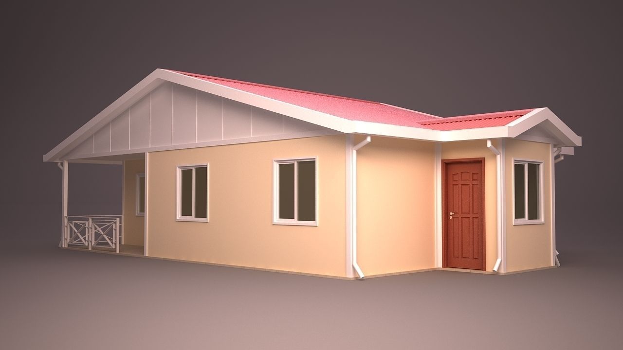 HOME COLLECTION 4 house with roof 3D model_63