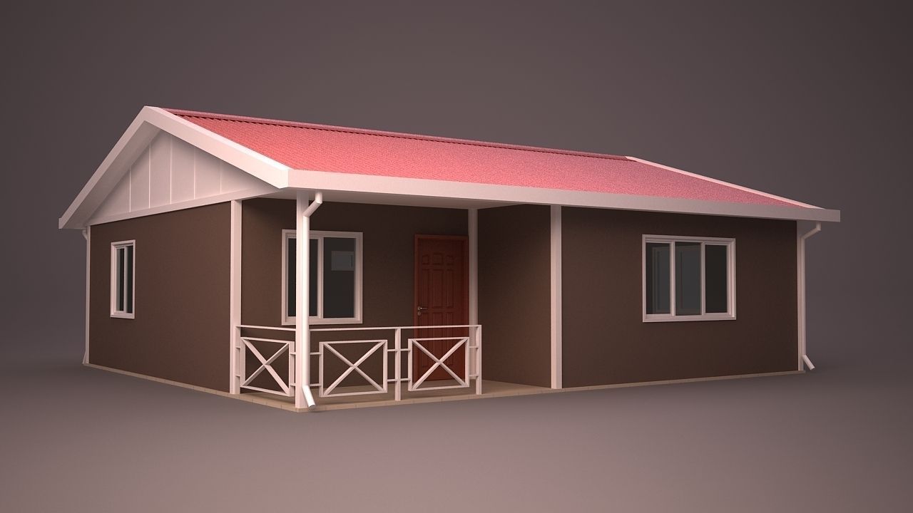 HOME COLLECTION 4 house with roof 3D model_30