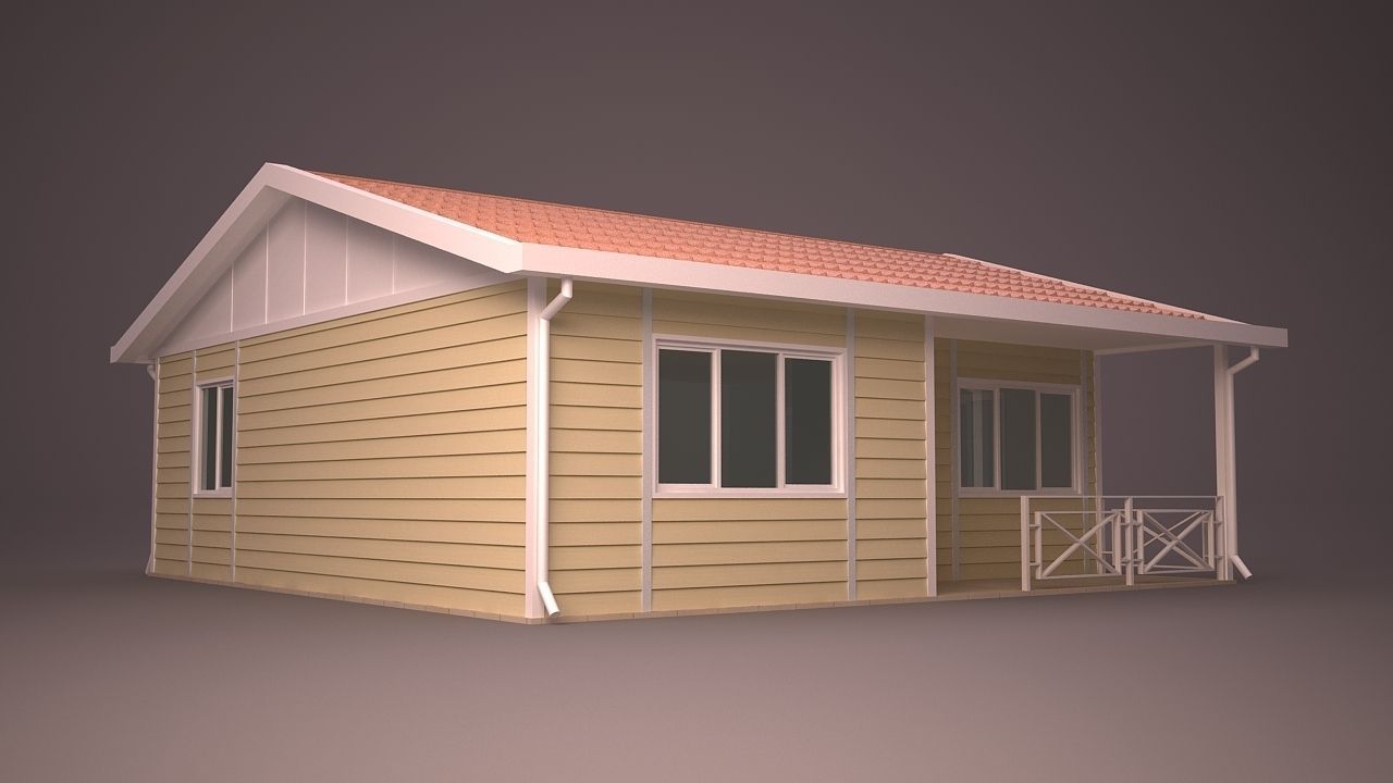 HOME COLLECTION 4 house with roof 3D model_19