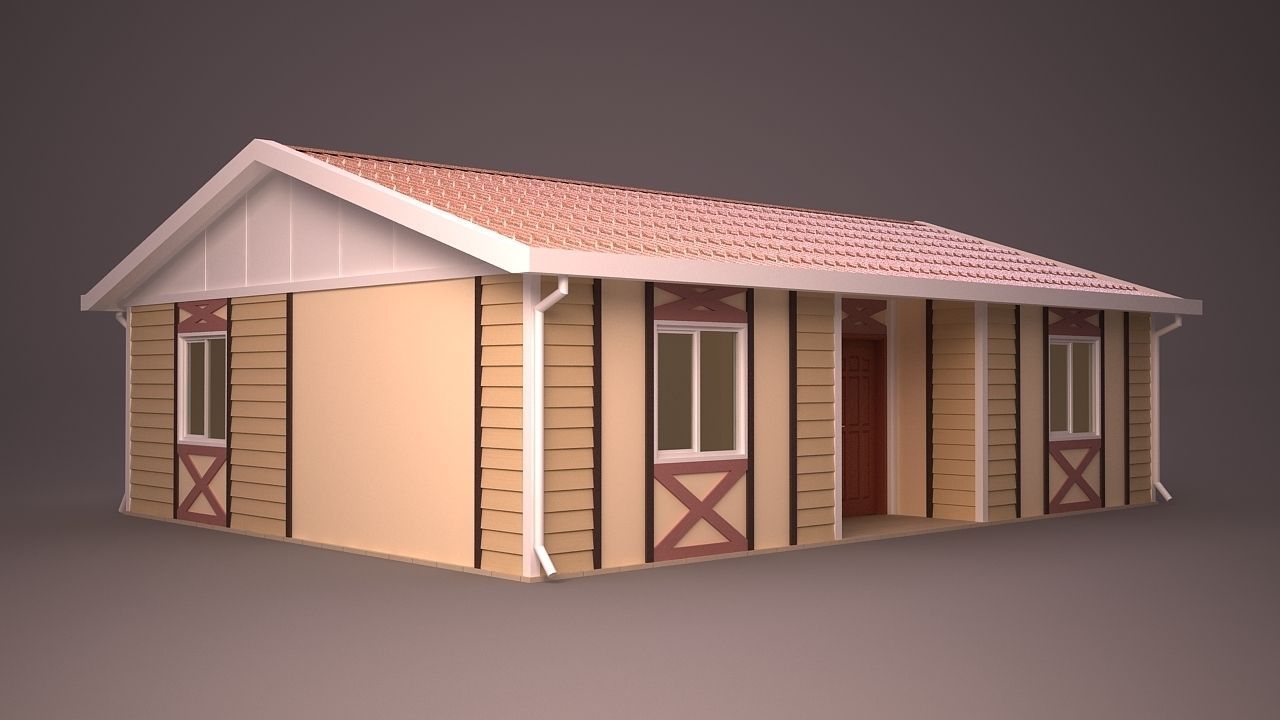 HOME COLLECTION 4 house with roof 3D model_66