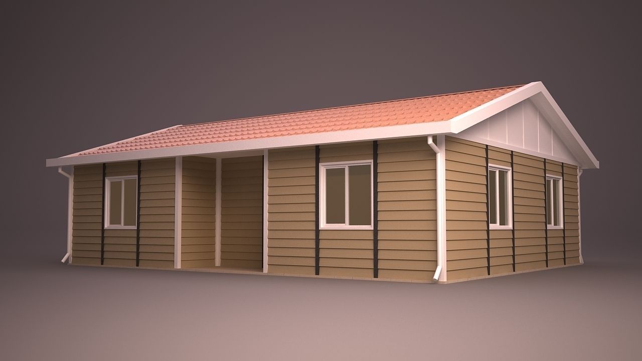 HOME COLLECTION 4 house with roof 3D model_8