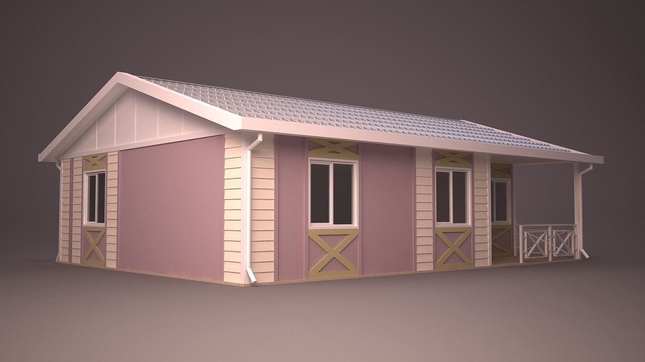 HOME COLLECTION 4 house with roof 3D model_52