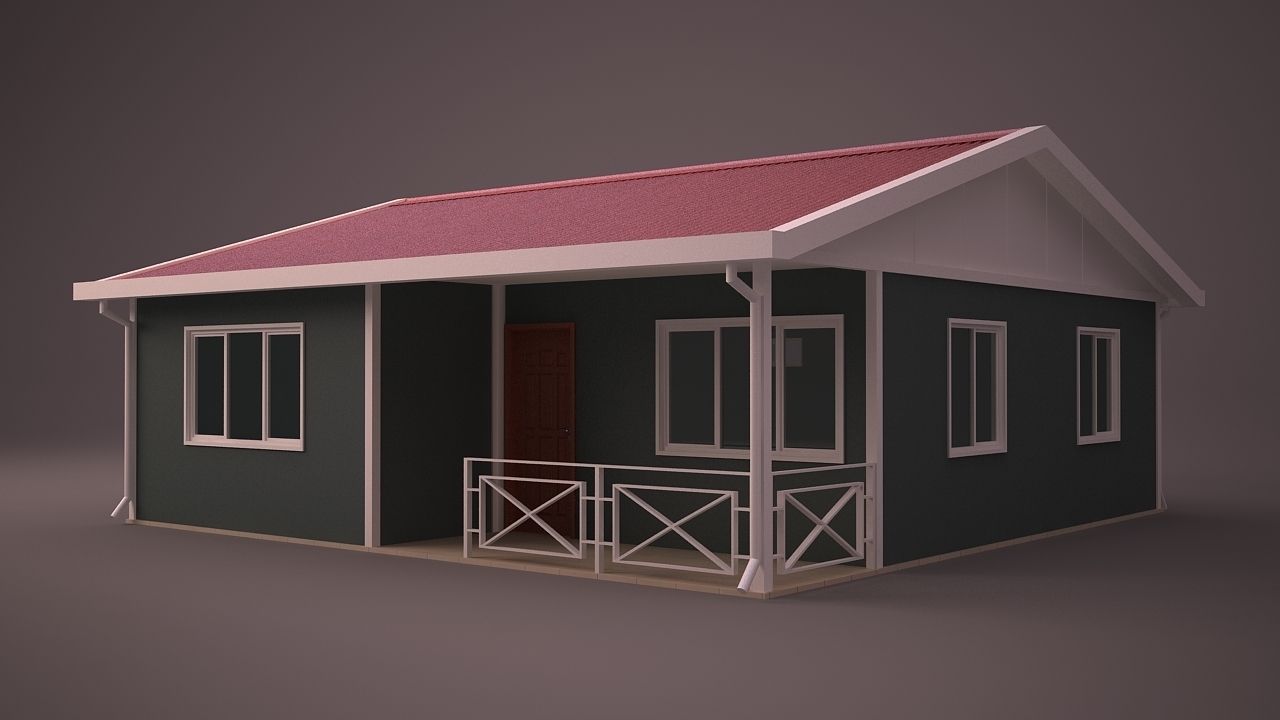 HOME COLLECTION 4 house with roof 3D model_21