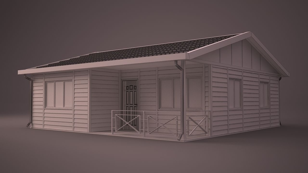 HOME COLLECTION 4 house with roof 3D model_22