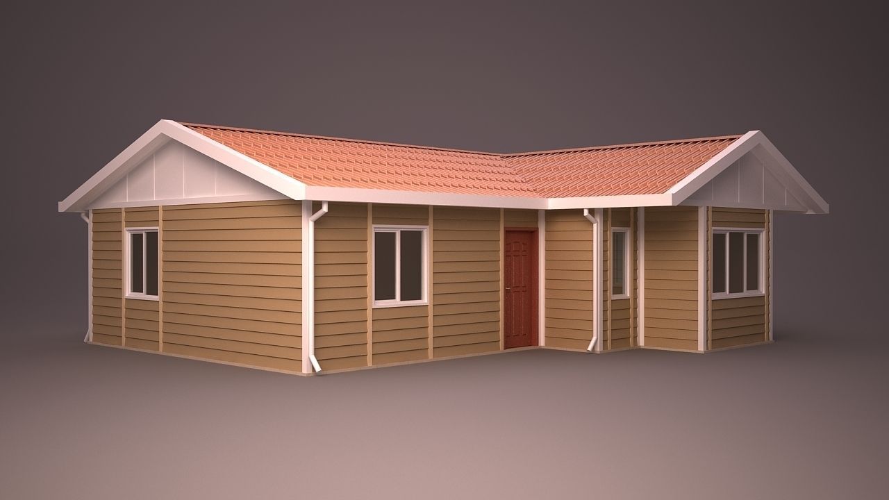 HOME COLLECTION 4 house with roof 3D model_36