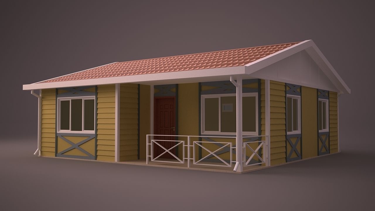 HOME COLLECTION 4 house with roof 3D model_20