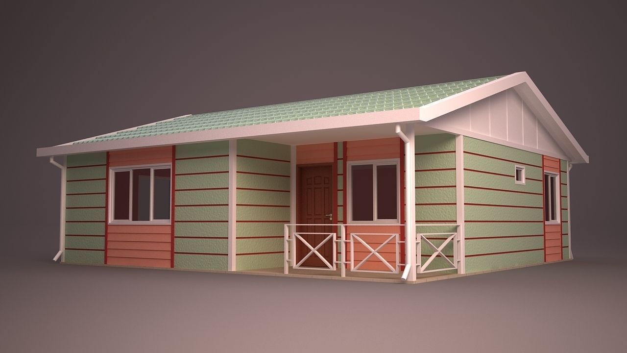HOME COLLECTION 4 house with roof 3D model_44