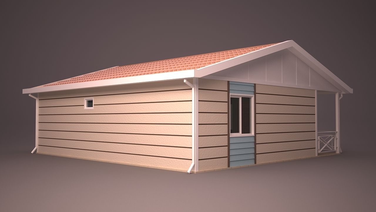 HOME COLLECTION 4 house with roof 3D model_34