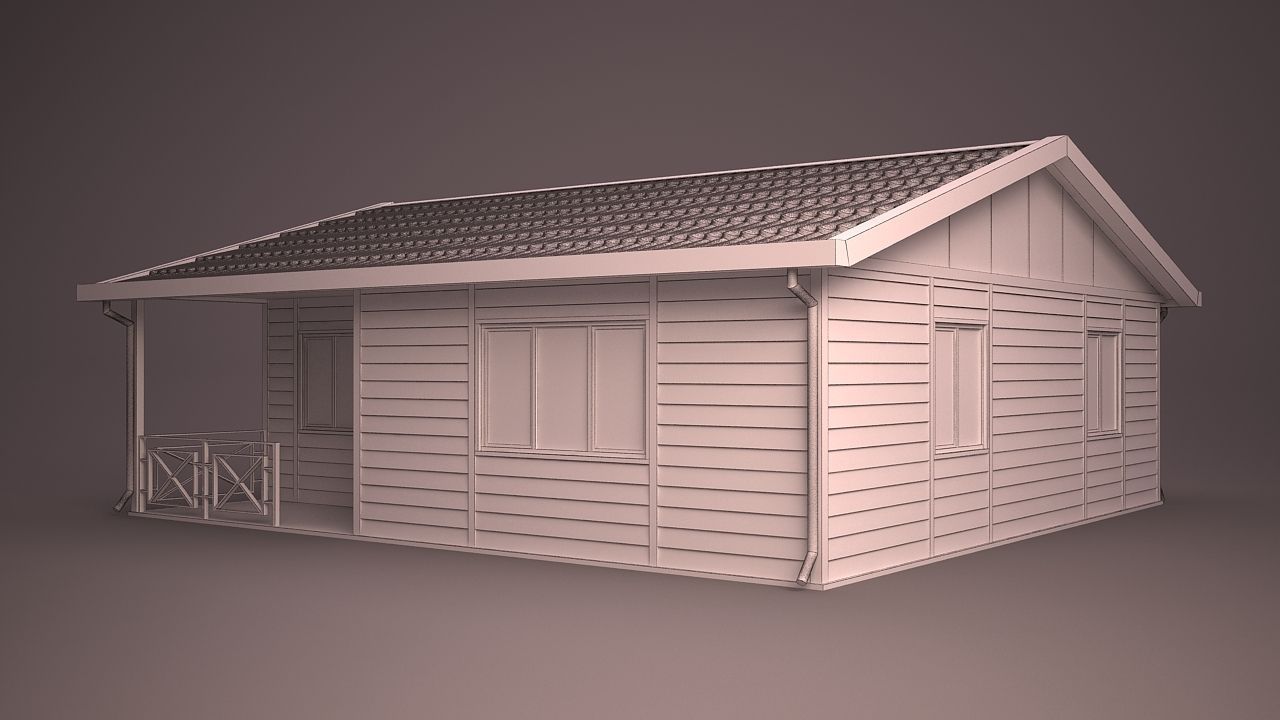 HOME COLLECTION 4 house with roof 3D model_35