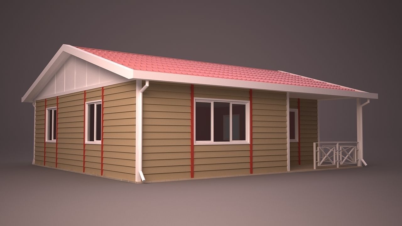 HOME COLLECTION 4 house with roof 3D model_41