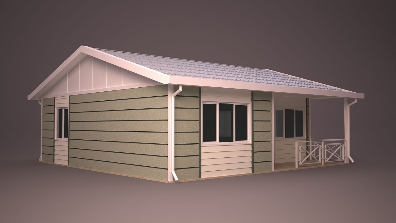 HOME COLLECTION 4 house with roof 3D model_18