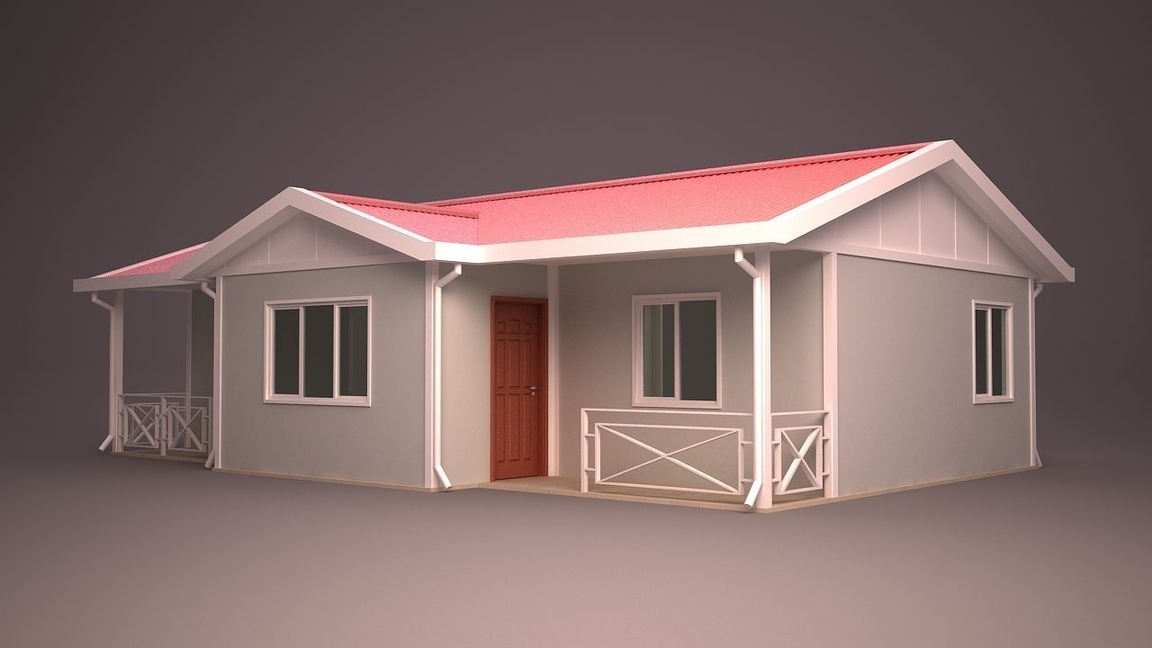 HOME COLLECTION 4 house with roof 3D model_51