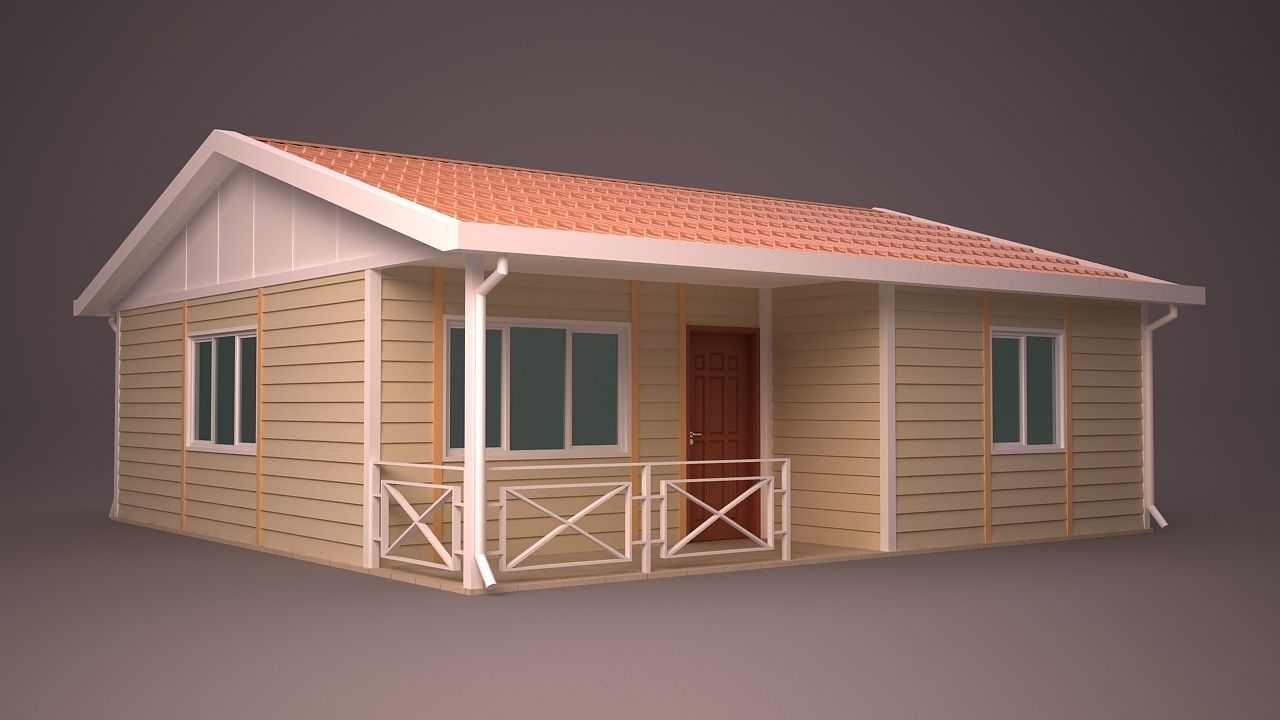 HOME COLLECTION 4 house with roof 3D model_13