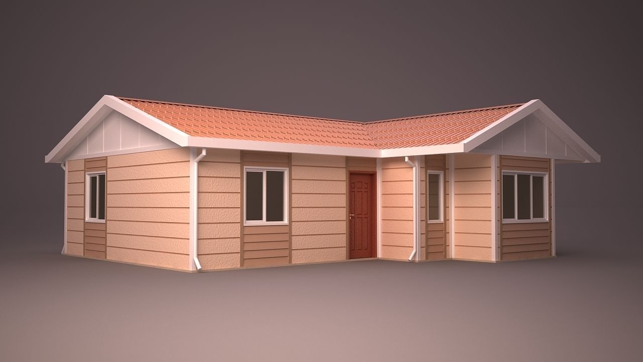 HOME COLLECTION 4 house with roof 3D model_37
