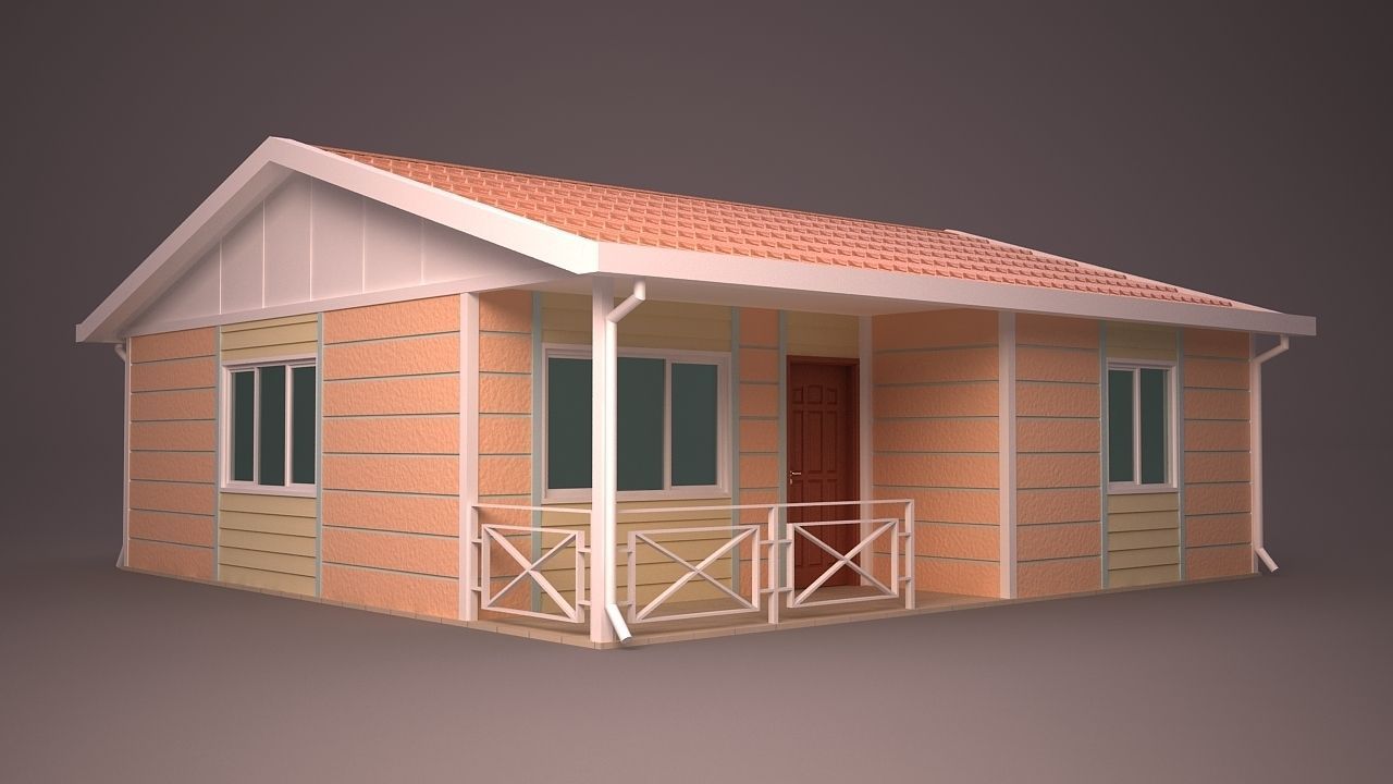 HOME COLLECTION 4 house with roof 3D model_12