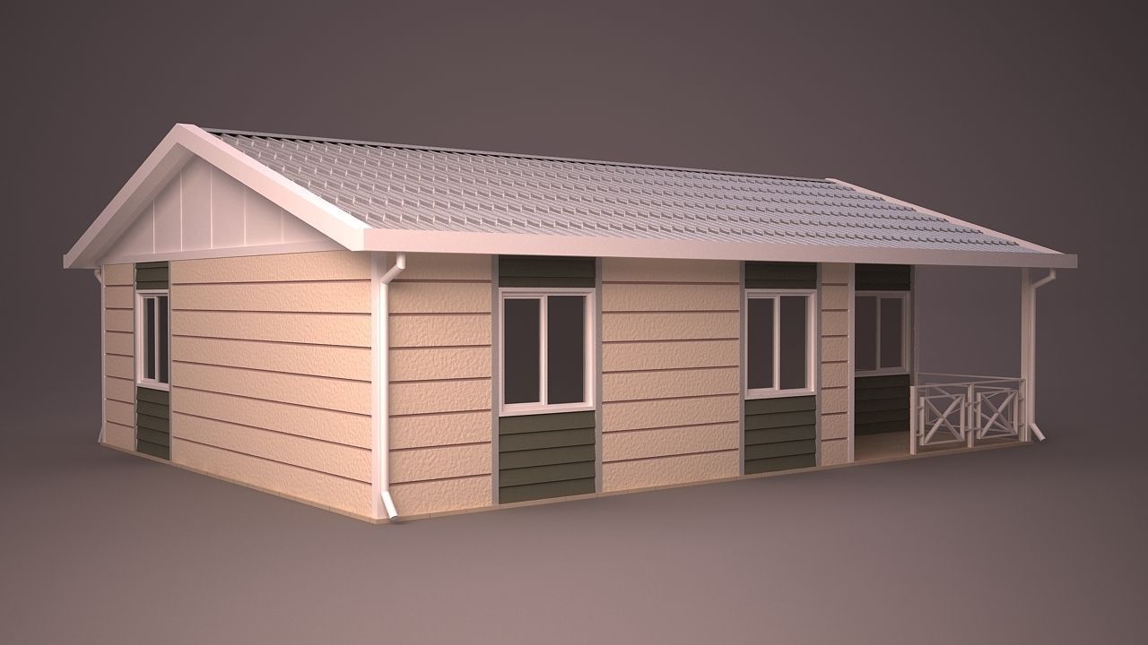 HOME COLLECTION 4 house with roof 3D model_56