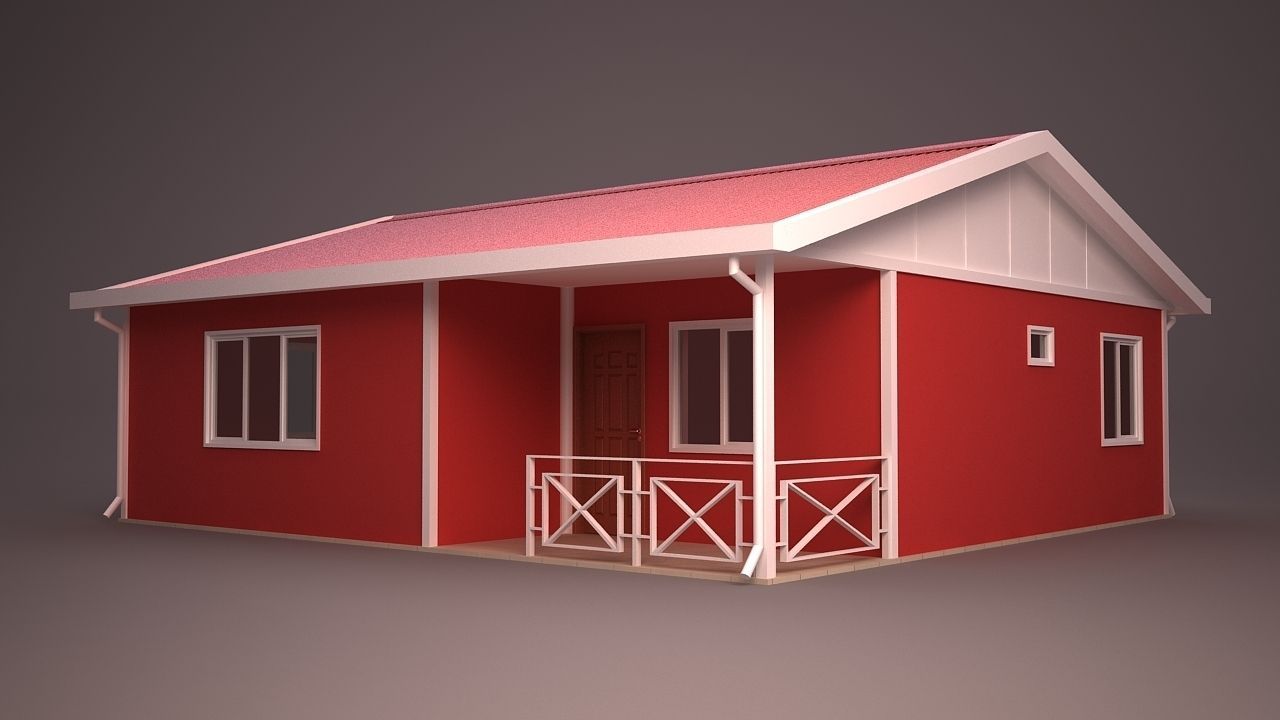 HOME COLLECTION 4 house with roof 3D model_46