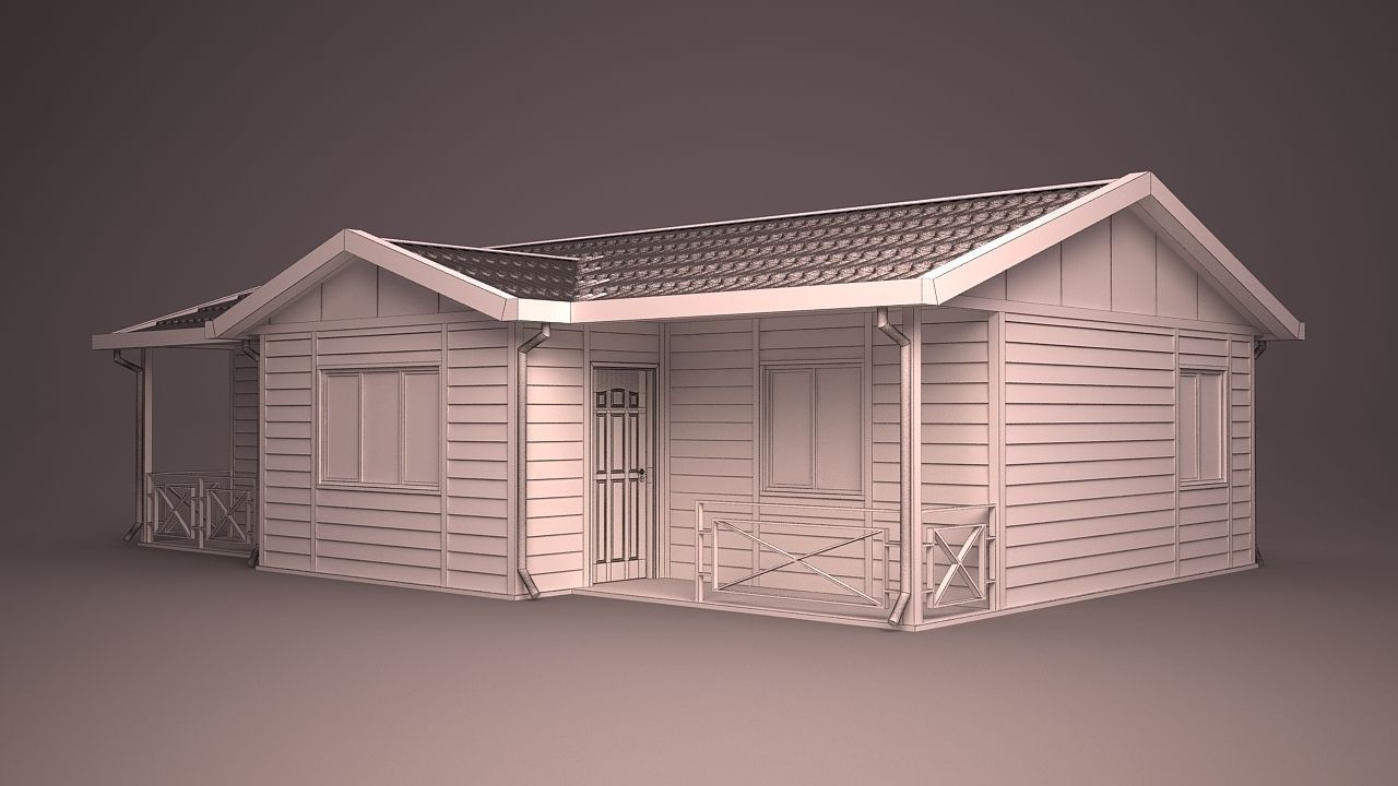 HOME COLLECTION 4 house with roof 3D model_55