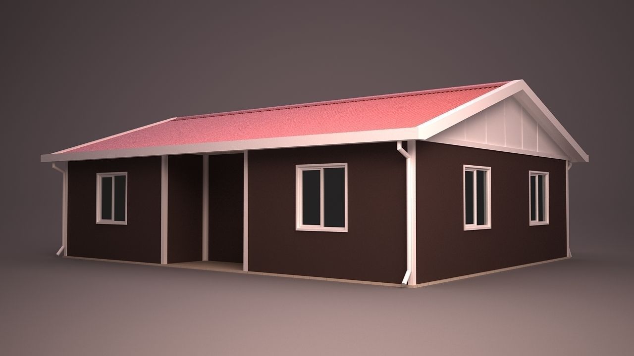 HOME COLLECTION 4 house with roof 3D model_9