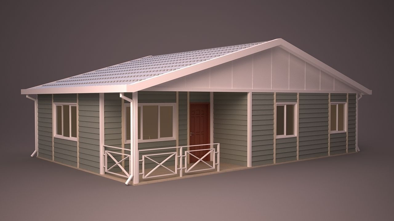HOME COLLECTION 4 house with roof 3D model_61