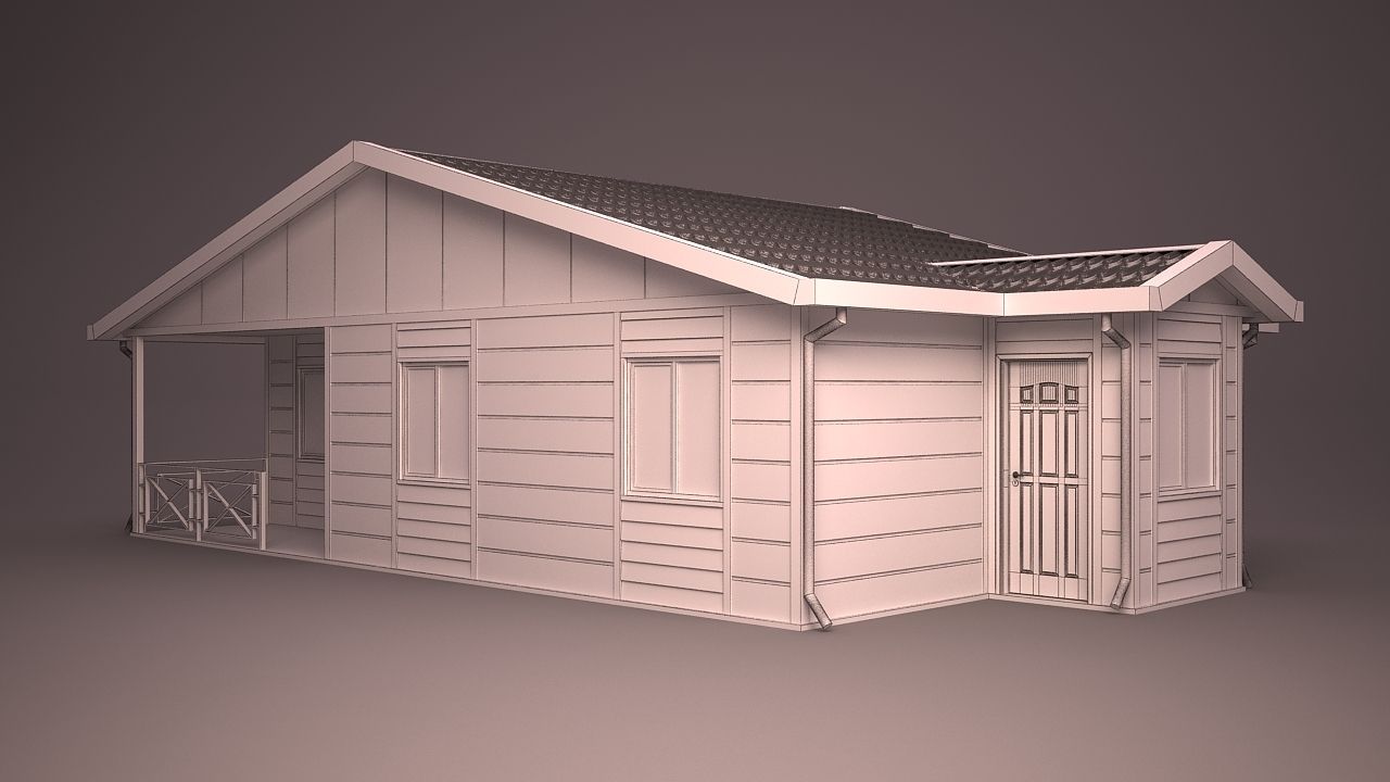 HOME COLLECTION 4 house with roof 3D model_64
