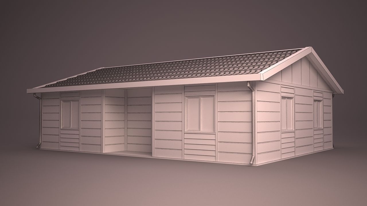 HOME COLLECTION 4 house with roof 3D model_11