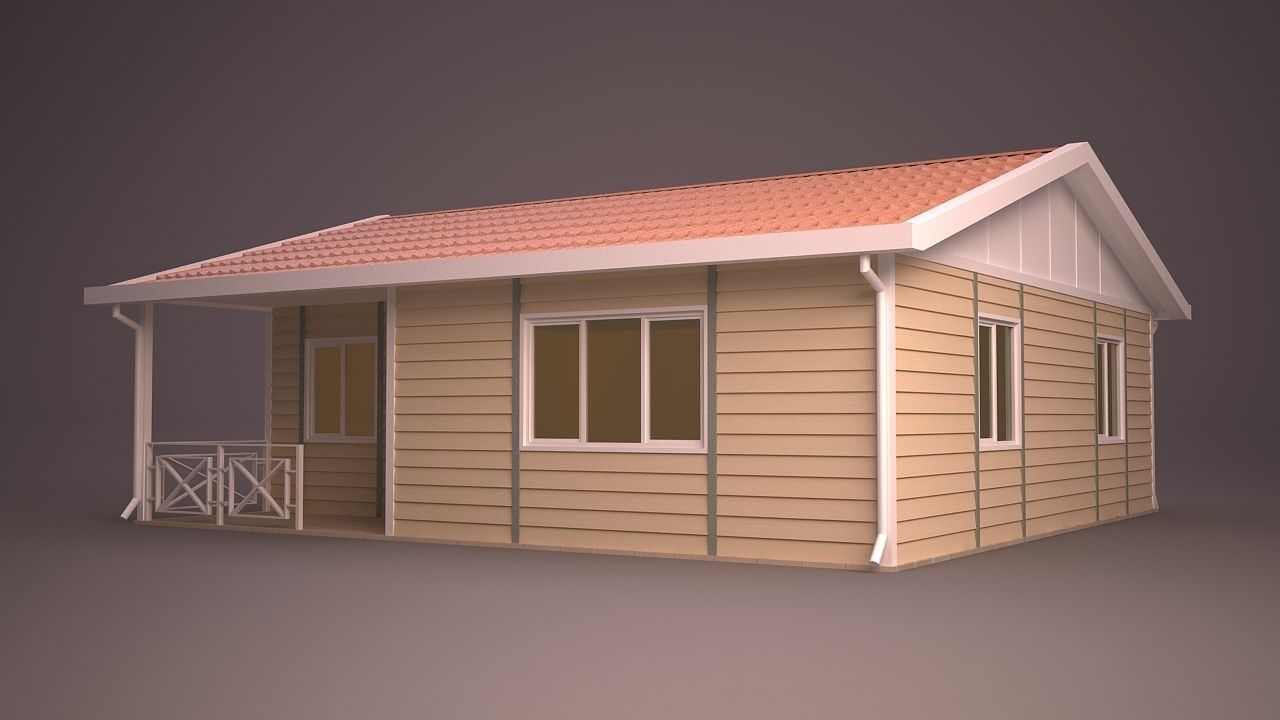 HOME COLLECTION 4 house with roof 3D model_33